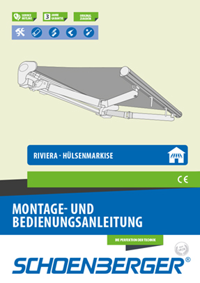 Montage- und Bedienungsanleitung Riviera Hülsenmarkise